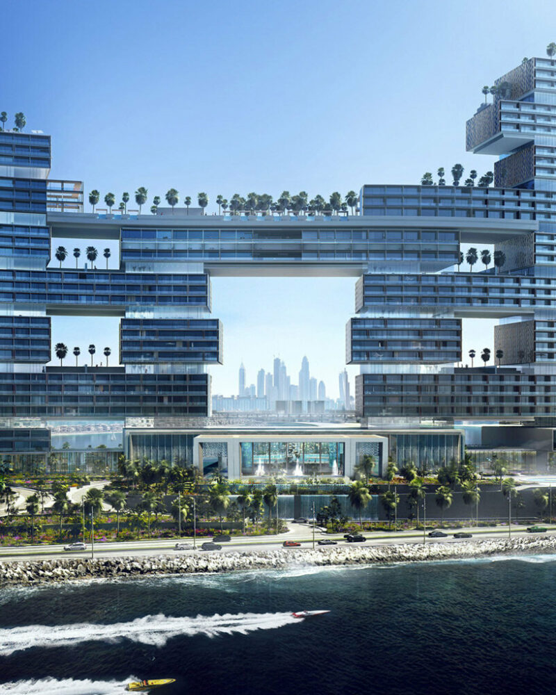 with bridging towers, dubai's newest ultra-luxury resort completes