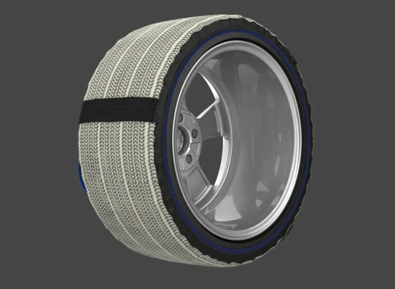 'michelin SOS grip' tire socks stop cars from tumbling on snowy roads