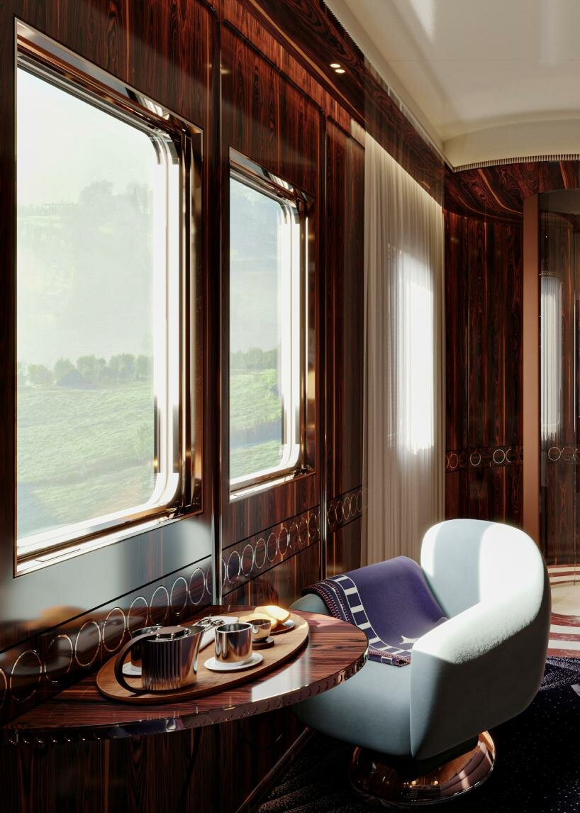 maxime d'angeac modernizes historical train interiors of 'orient