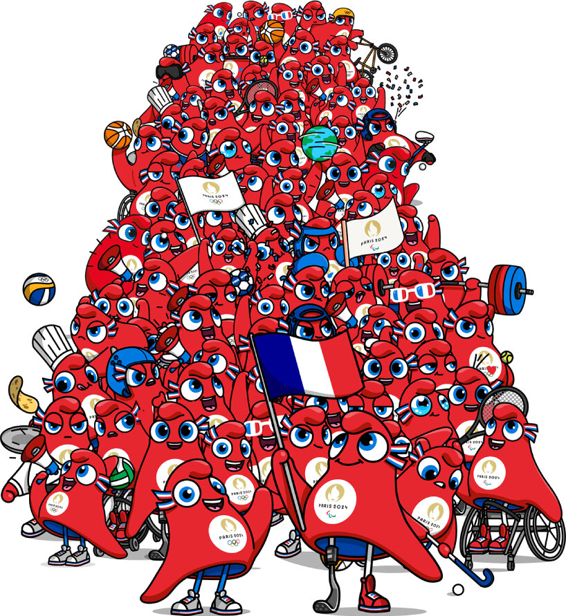 paris 2025 olympics mascots refresh historical phrygian cap to fluffy