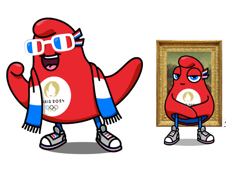 paris 2024 olympics mascots refresh historical phrygian cap to fluffy