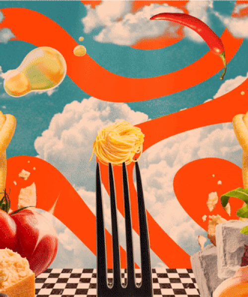 pasta dreams by jamie oliver looks trippy and spacy in a 1970s retro way
