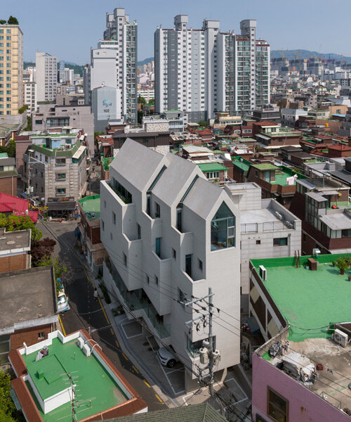 SOSU architects completes fragmented 'T-roof' apartments in south korea