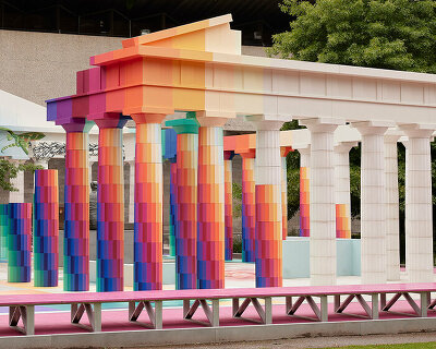 a flamboyant tribute to the parthenon, 'temple of boom' opens to the public in melbourne