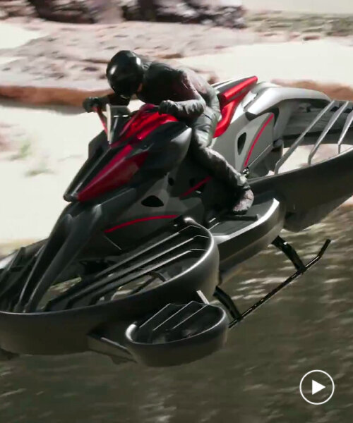 first flying motorcycle 'XTURISMO' levitates to dodge land traffic
