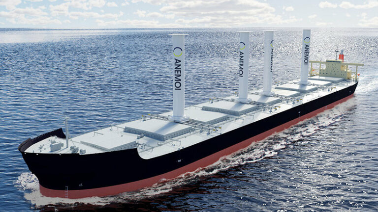 anemoi's mechanic rotor sails capture wind power to propel ships into a ...