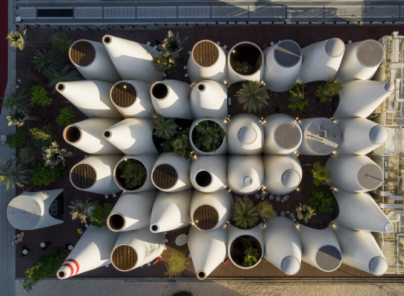 Cone-shaped Clay Buildings Of Austrian Pavilion In Expo Dubai ...