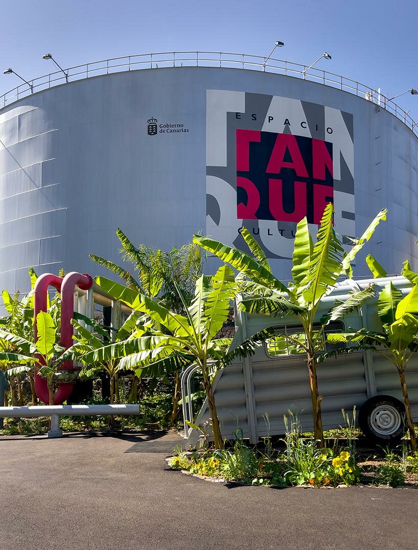 new banana garden by fernando menis takes over former oil tank in the canary islands
