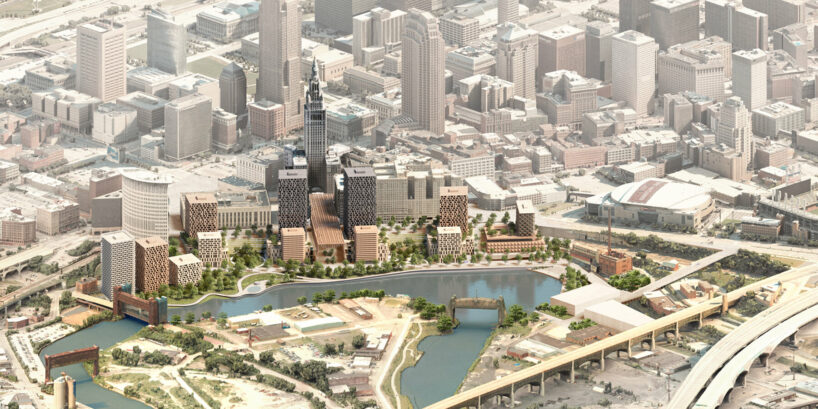 Bedrock + David Adjaye unveil a $3.5 billion vision for downtown Cleveland's Cuyahoga Riverfront