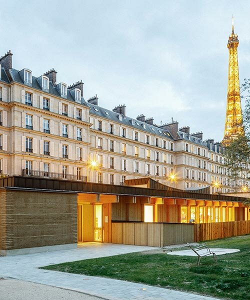 bio-sourced materials adorn childcare center within palais de l'alma in paris
