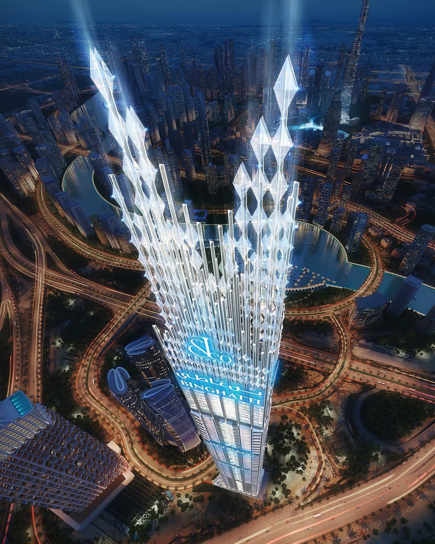 Diamond Spires Crown The World s Tallest Residential Tower In Dubai