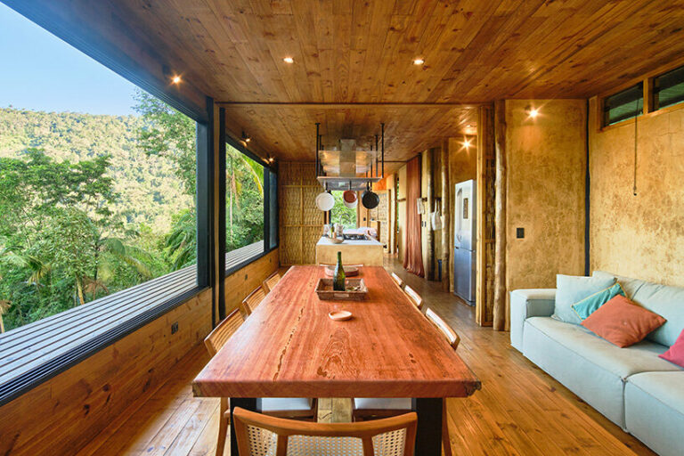 marko brajovic builds modular casa agüé of brazilian eucalyptus