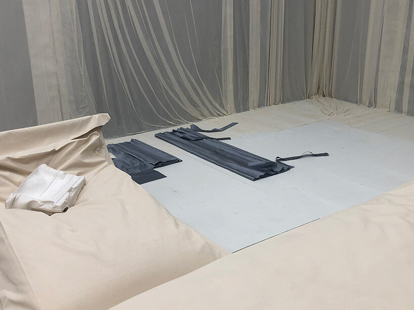 FENDI's 'triclinium' installation at design miami/ 2022 references portraits of reclining women