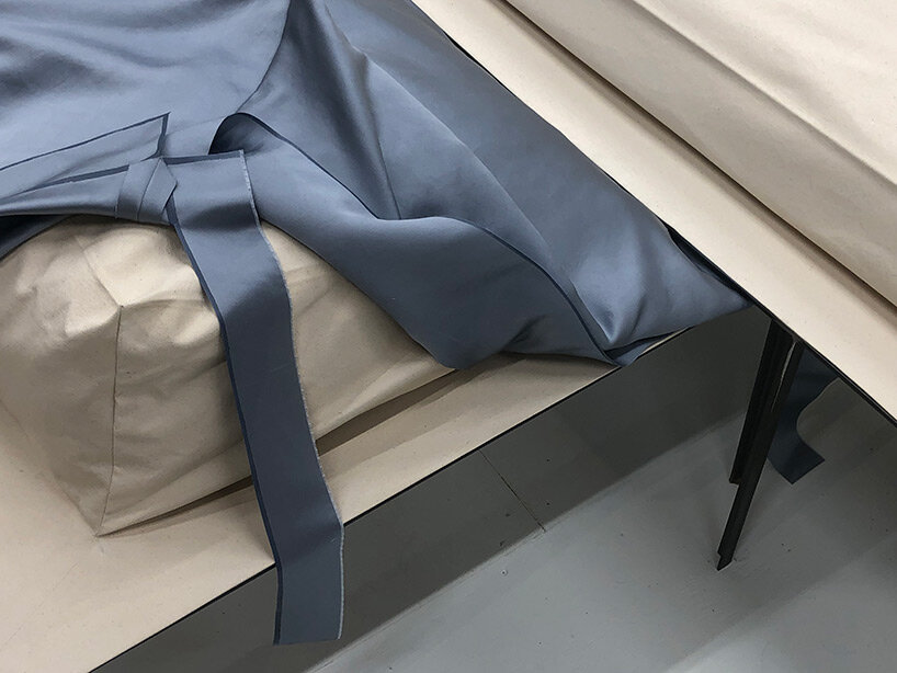 FENDI's 'triclinium' installation at design miami/ 2022 references portraits of reclining women