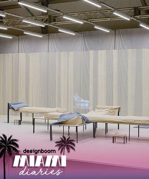 FENDI's 'triclinium' installation at design miami/ 2022 references portraits of reclining women