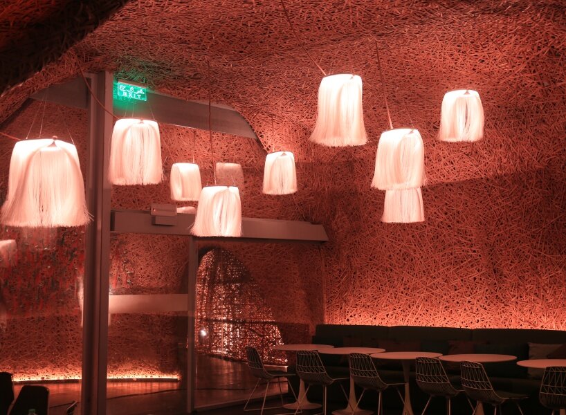 Hermès weaves a garden of life-size bamboo caves from recycled brushes in qatar