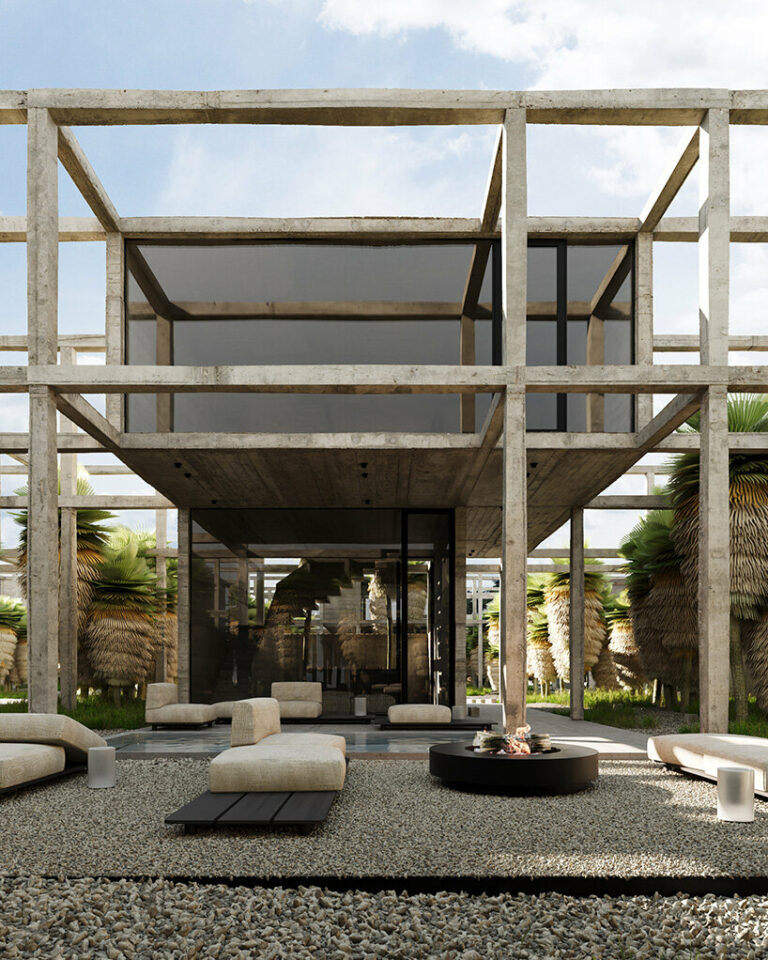ukraine-based sirotov architects designs minimalist home in bali