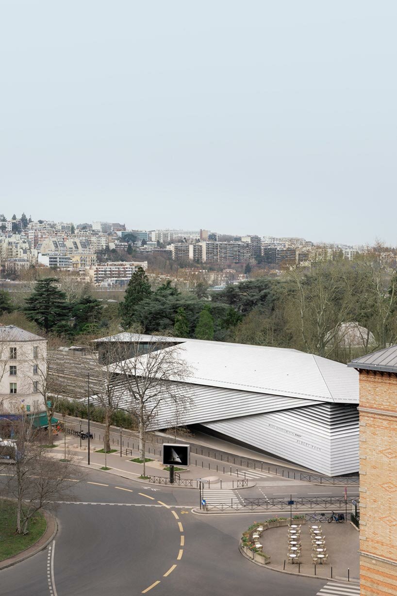 Kengo Kuma's irregular aluminum facade welcomes visitors to the new Albert Kahn museum