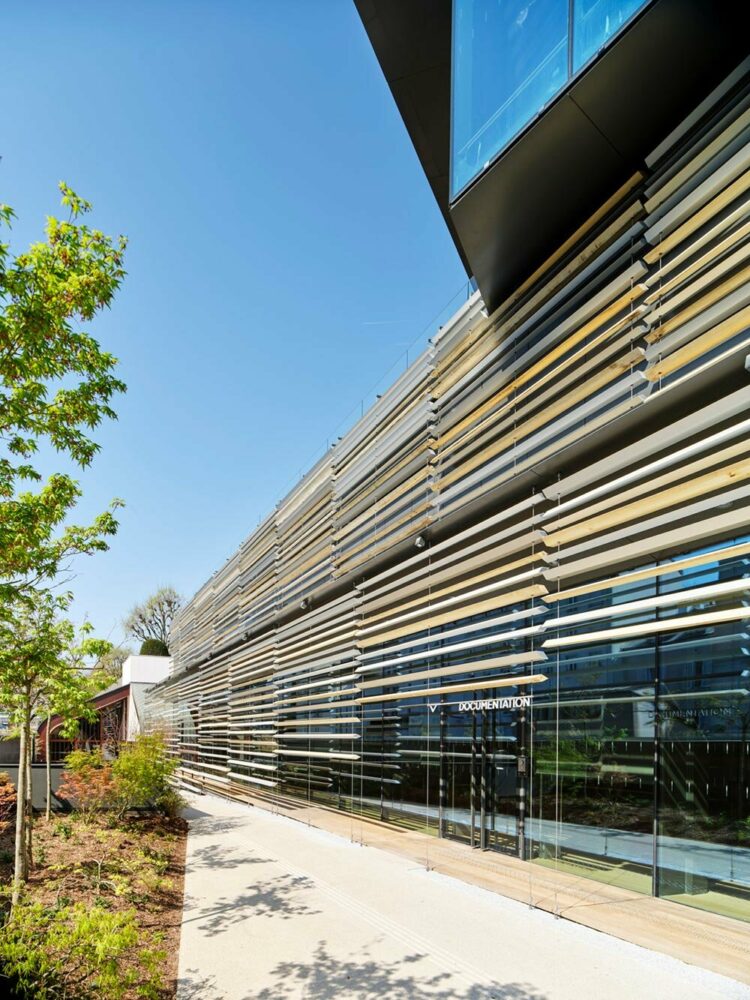 kengo kuma's irregular aluminum-clad facade welcomes visitors to new albert kahn museum