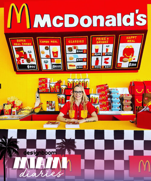 lucy sparrow exhibits her entirely felt-made mcdonald's in miami