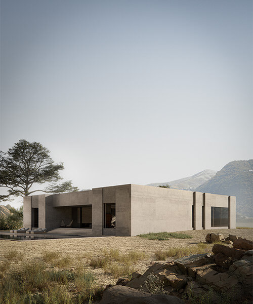 studio JVW's monolithic house emerges as a sculpture within mysterious south african desert
