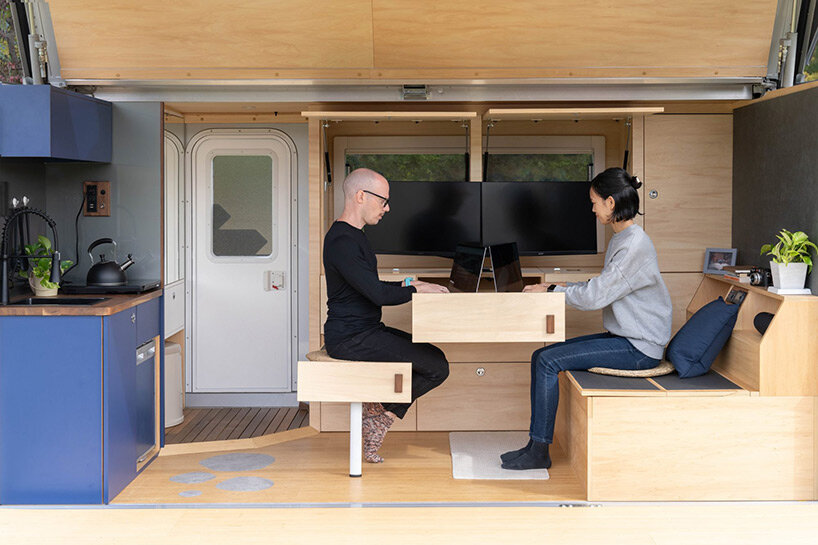 mitsubishi's 'nomadpro canter' truck is the ideal mobile workspace for digital nomads