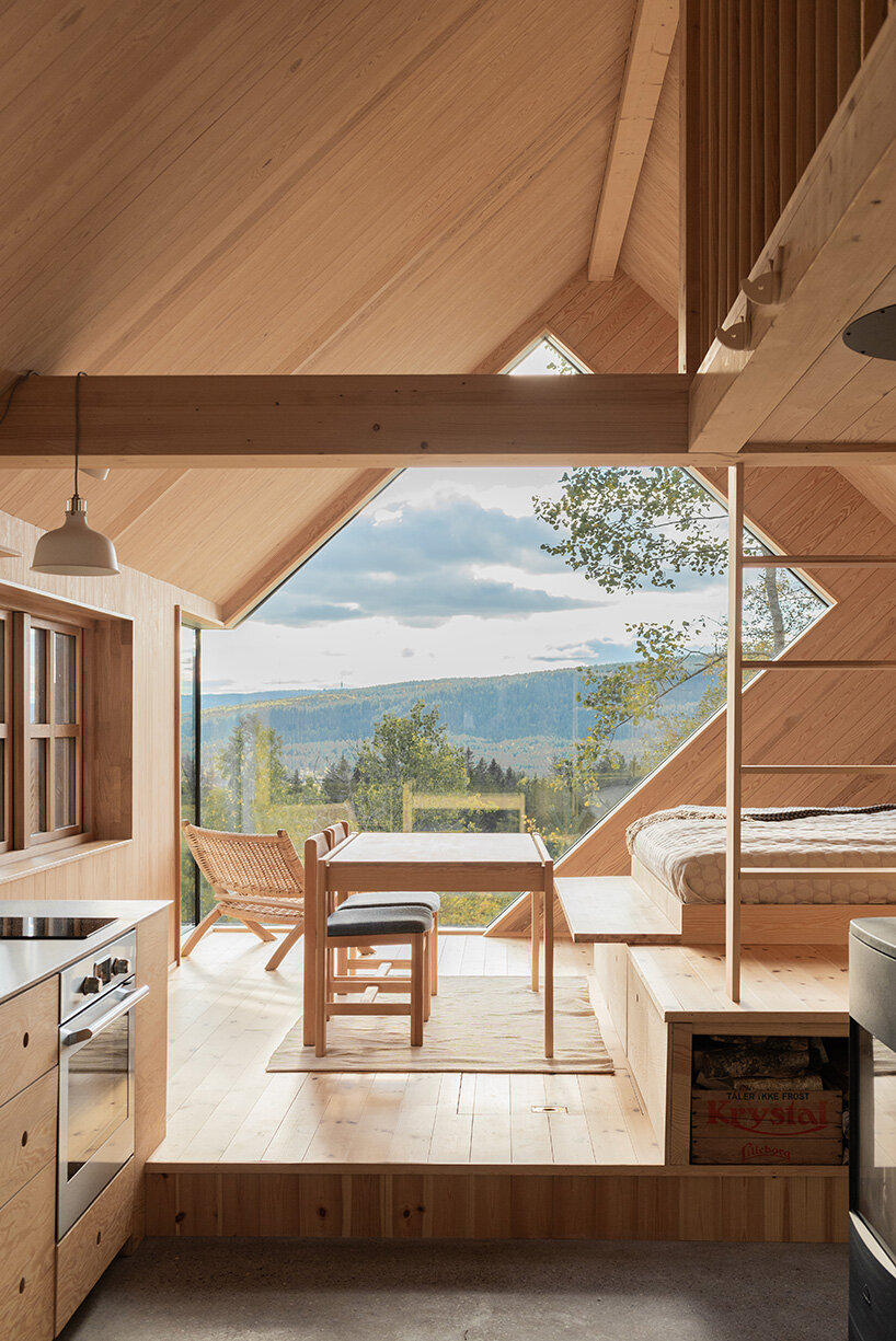 rever & drage pairs modern cabin with 1930s bolthole in nordmarka, norway
