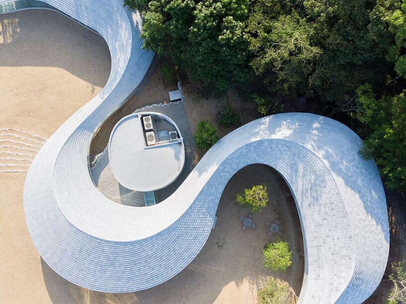 elevated walkway + observatory by SUO meanders through national park in japan