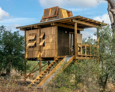 tree house bird apartment by nendo