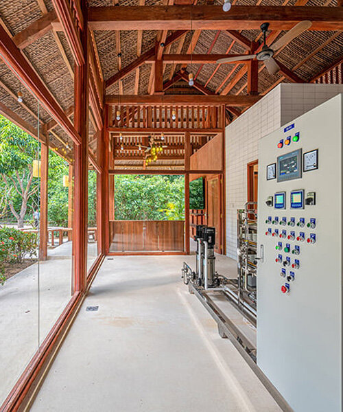 chi.arch nestles zero-waste water bottling plant in forest resort in vietnam