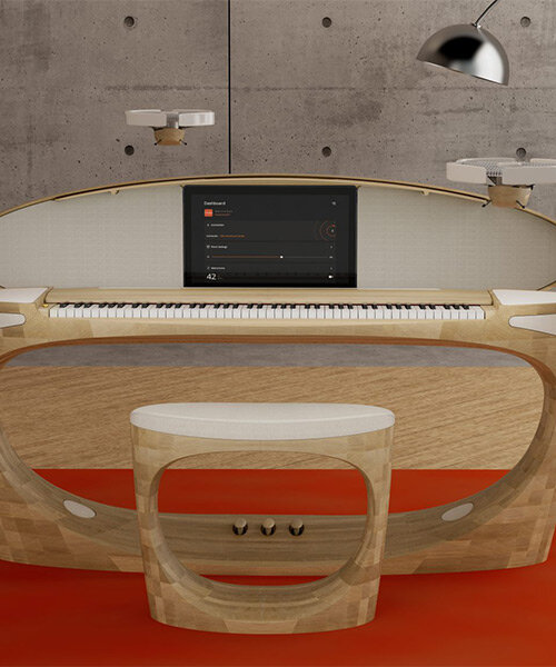 celebrating its 50th anniversary, roland unveils sculptural piano with floating drone speakers