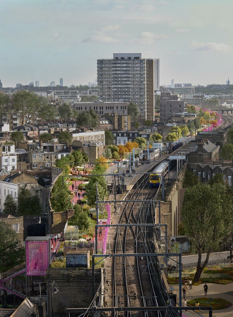 elevated urban park initiative gets planning approval to revive london's neglected railway