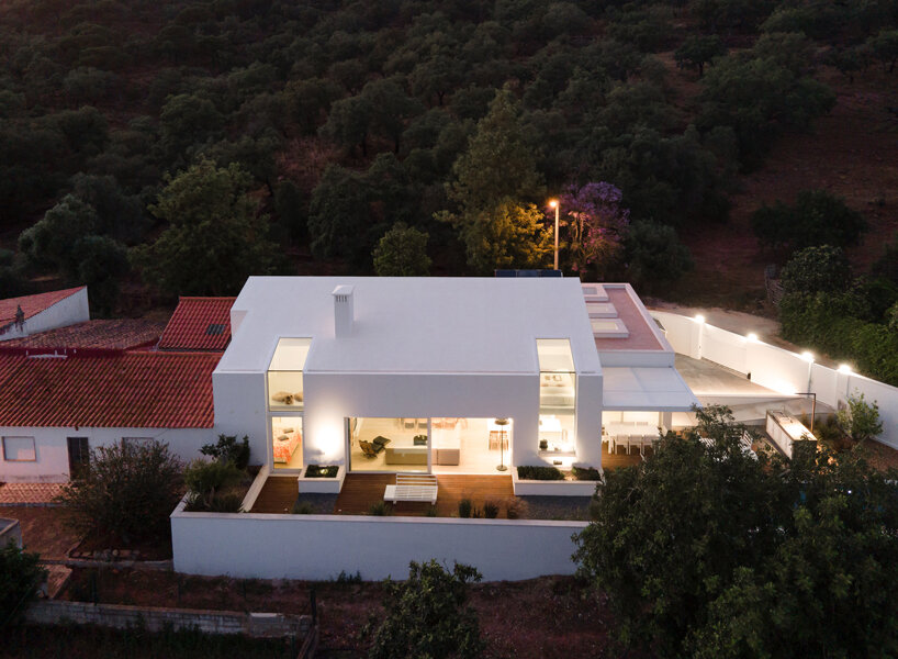 white casa simão's geometries gem portuguese countryside