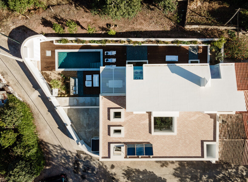 white casa simão's geometries gem portuguese countryside