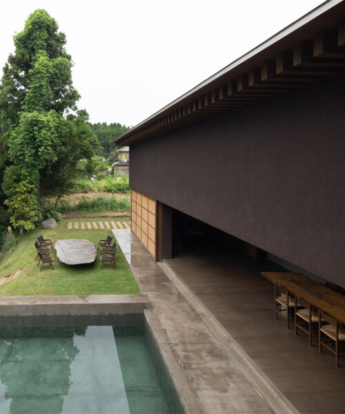 suppose design office nestles meditative rental villa along japan's isumi river