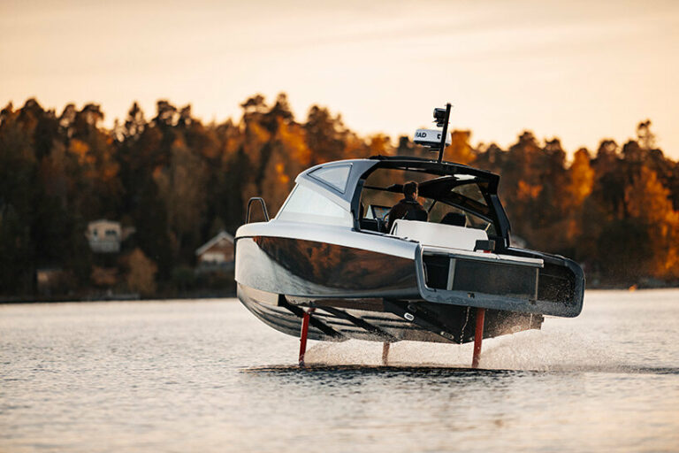 all-electric candela C-8 production 'flying' boat debuts at CES 2023