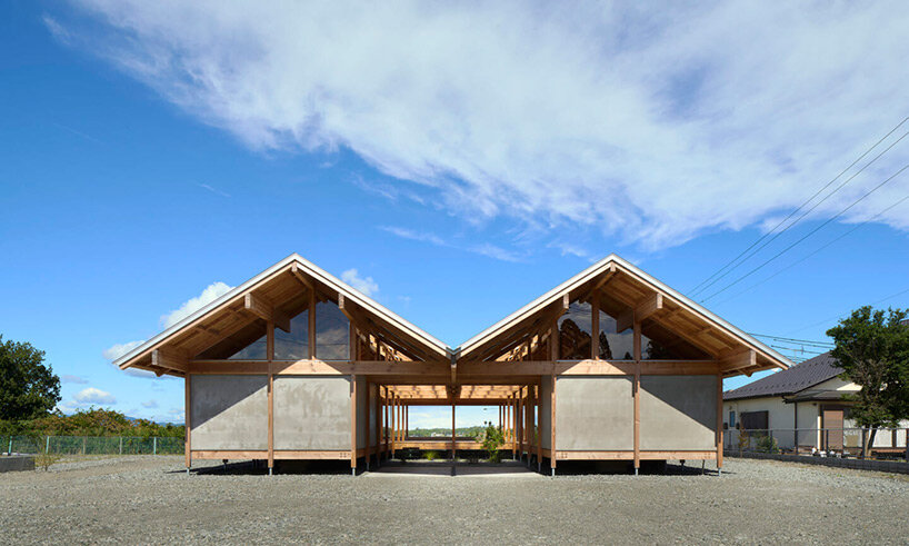 suppose design workplace tops permeable picket home in japan with steady gable roofs