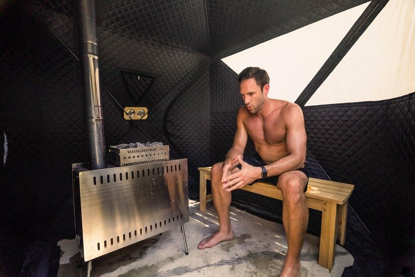 meet sweattent: a pop up sauna that sets up anywhere in 3 min