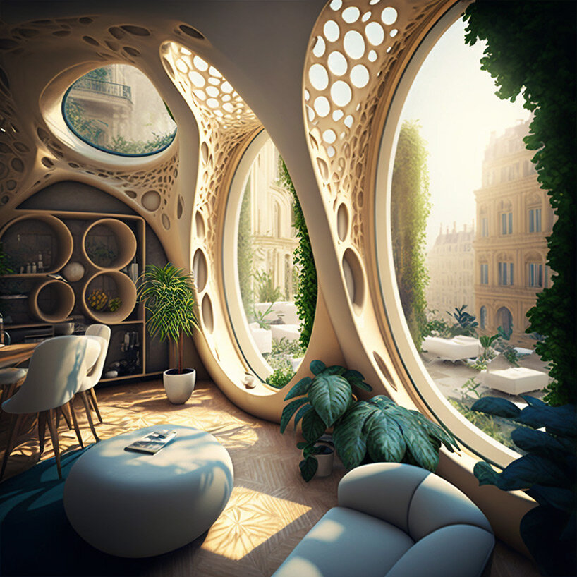 using AI, vincent callebaut reimagines 'haussmannian' paris architecture as green, breathable buildings