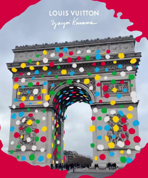yayoi kusama & louis vuitton paint dots over historic monuments with new snapchat filter