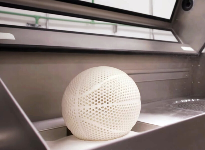 wilson debuts 3D-printed airless basketball prototype with hexagon holes