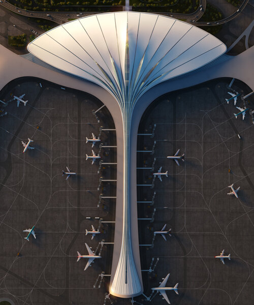 MAD architects unveils organic terminal design for changchun airport
