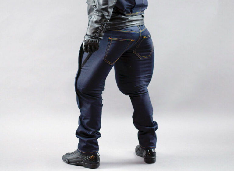 mo'cycle's airbag jeans inflate to protect the lower body from ...