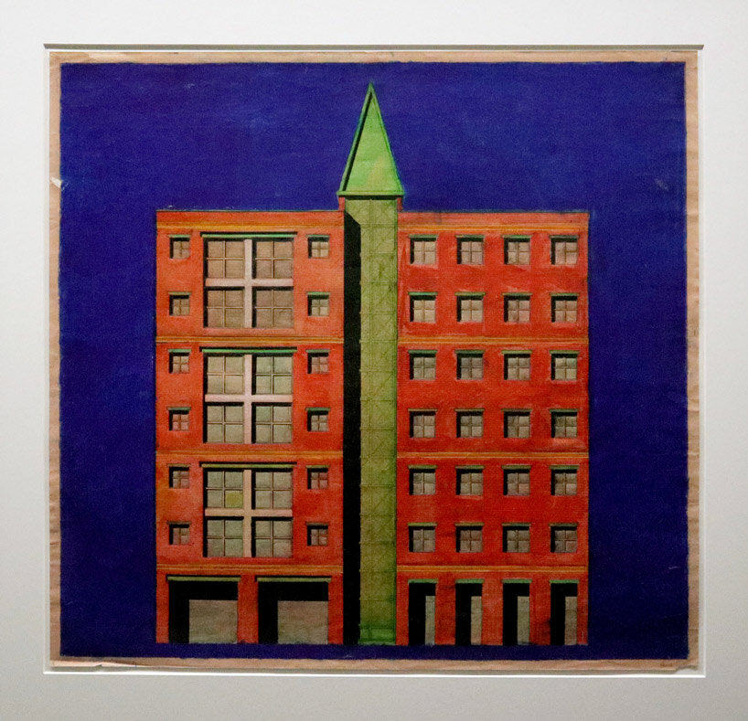 aldo rossi's architectural paintings spread vivid colors