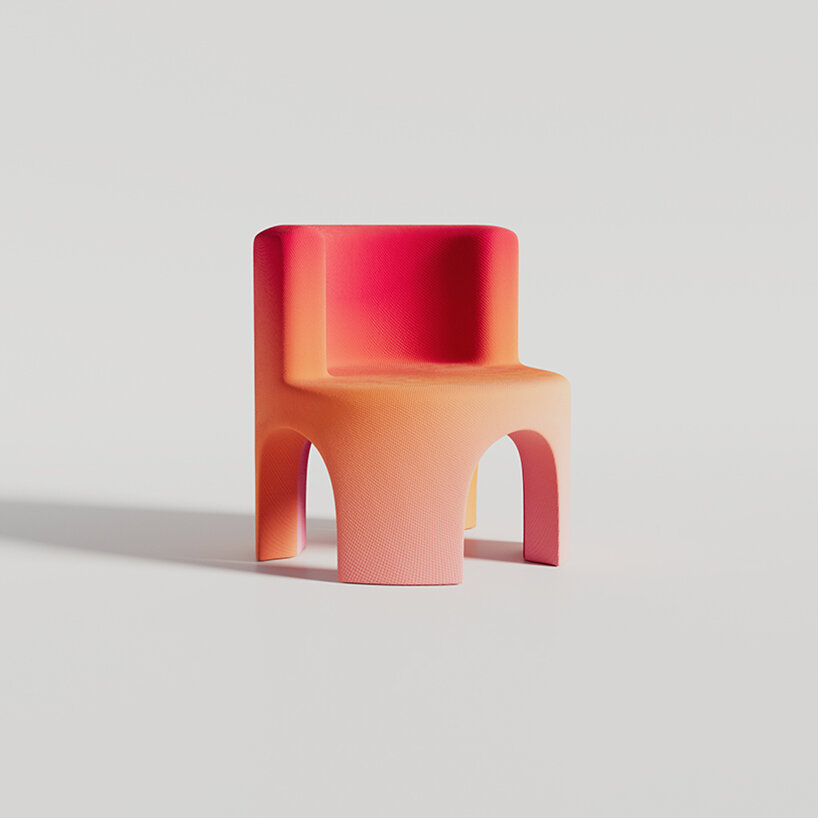 seba morales recreates architectural forms as 3D-rendered furniture set