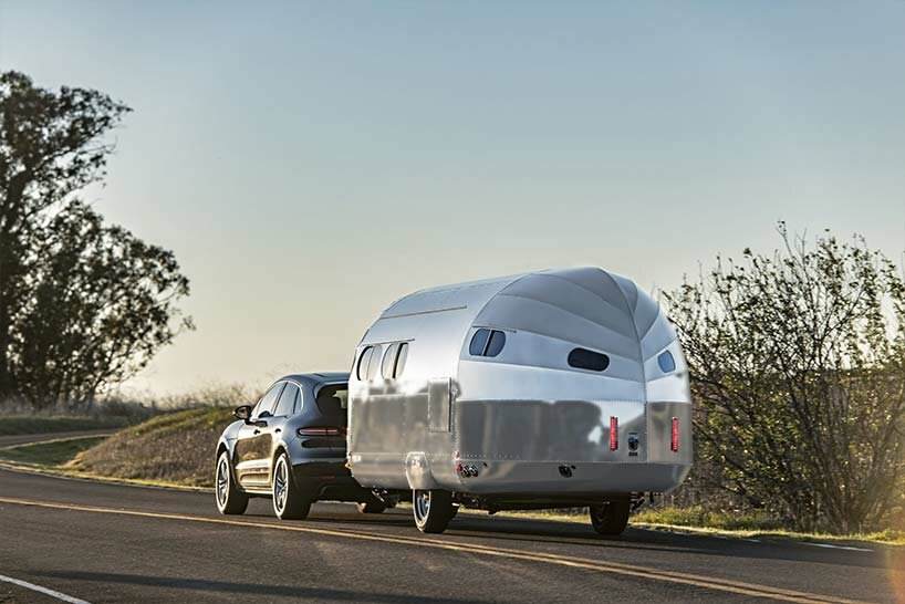 bowlus' silver armor offers luxury camping on wheels