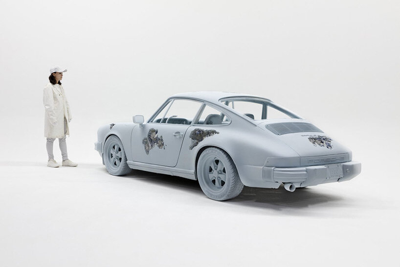 daniel arsham brings his eroded automobile sculptures to petersen automotive museum in l. a.