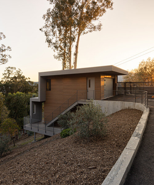 DNM architecture perches modernist home on northern california hillside