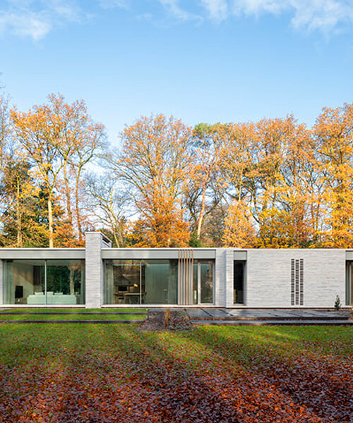 contemporary residence in the netherlands unwraps four volumes around an open patio