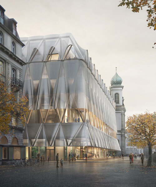 graber pulver envisions new theater for lucerne draped in a translucent curtain